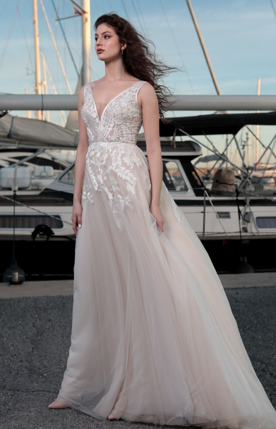 UK Backless Bridal V Neck Sleeveless Lace Mermaid Beach Wedding Dresses SZ  6-16 | eBay